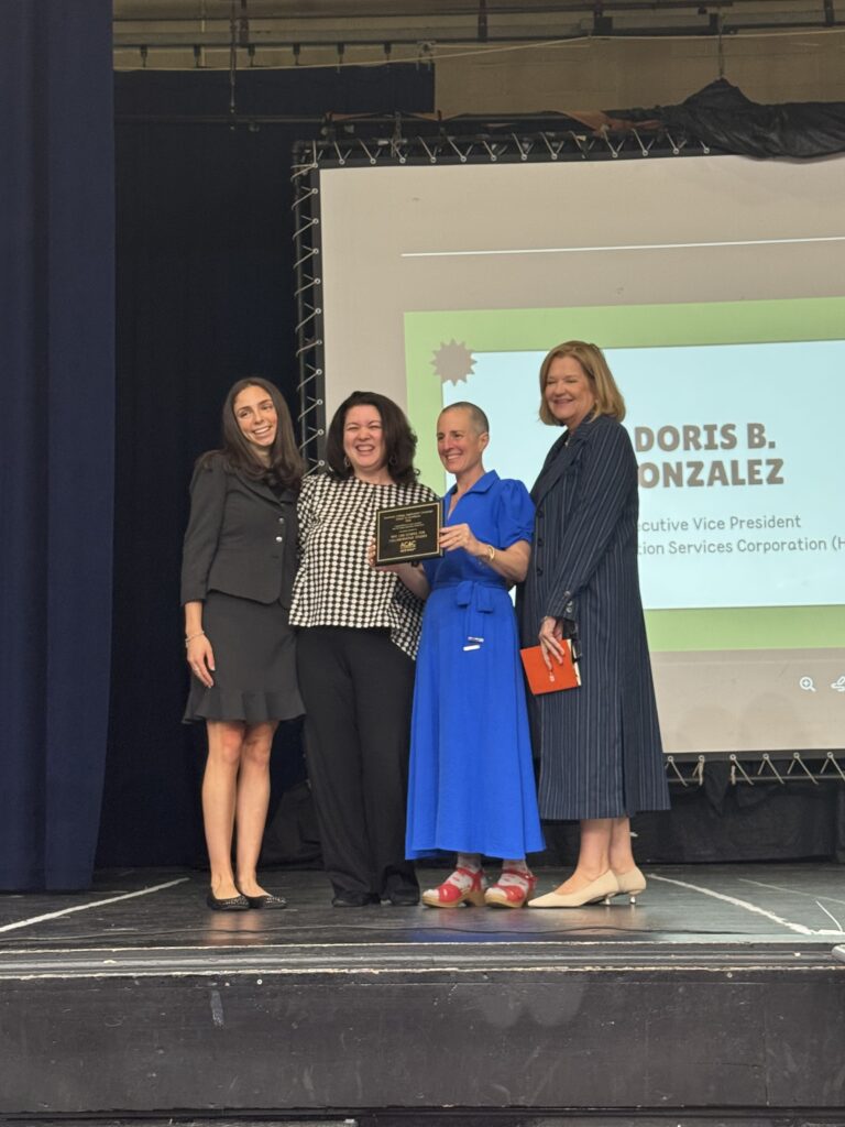 School leaders accepting the award.